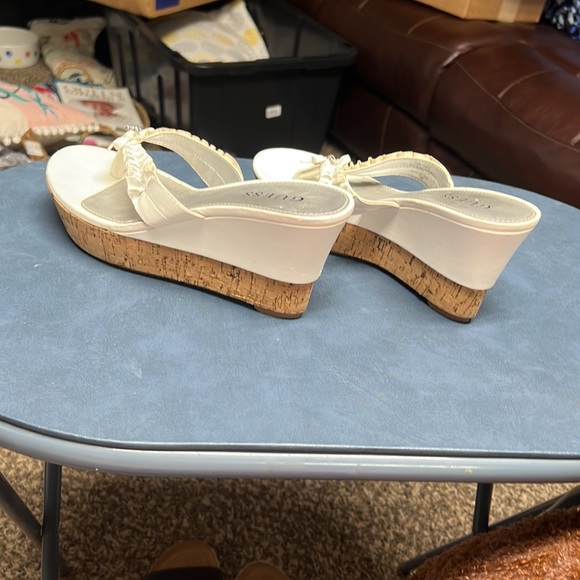 Guess dressy  slide on sandals 3 inch high heels wore once - Picture 3 of 5